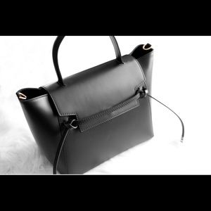 Black Italian Leather Handbag